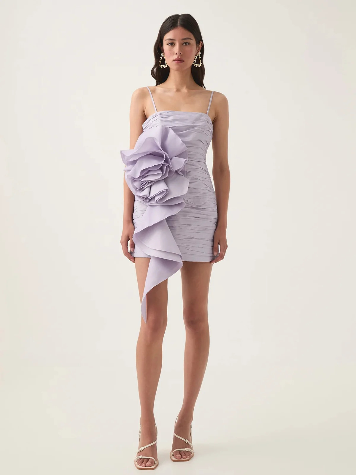 Aje Potion Spiral Mini Dress, Lilac