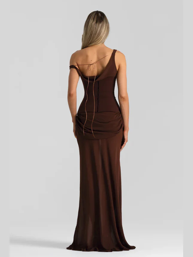 Natalie Rolt Cadence Gown, Espresso 3
