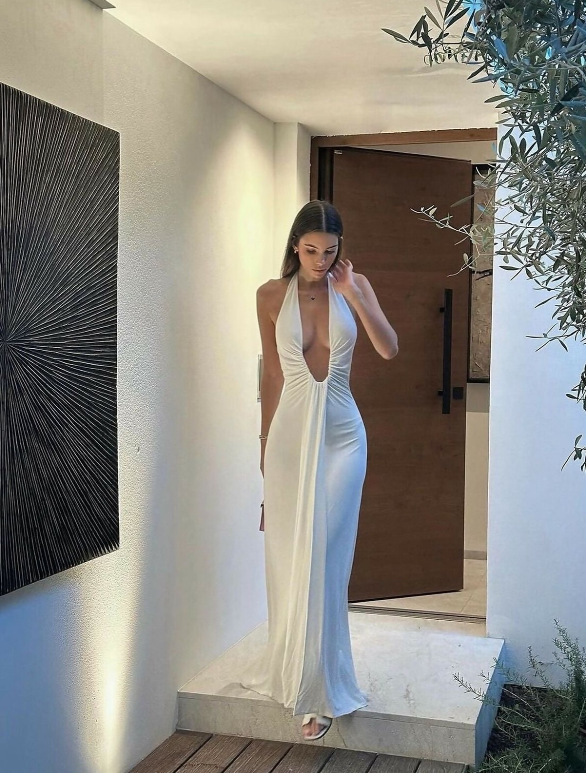 Jennifer Cupro Maxi - White 2