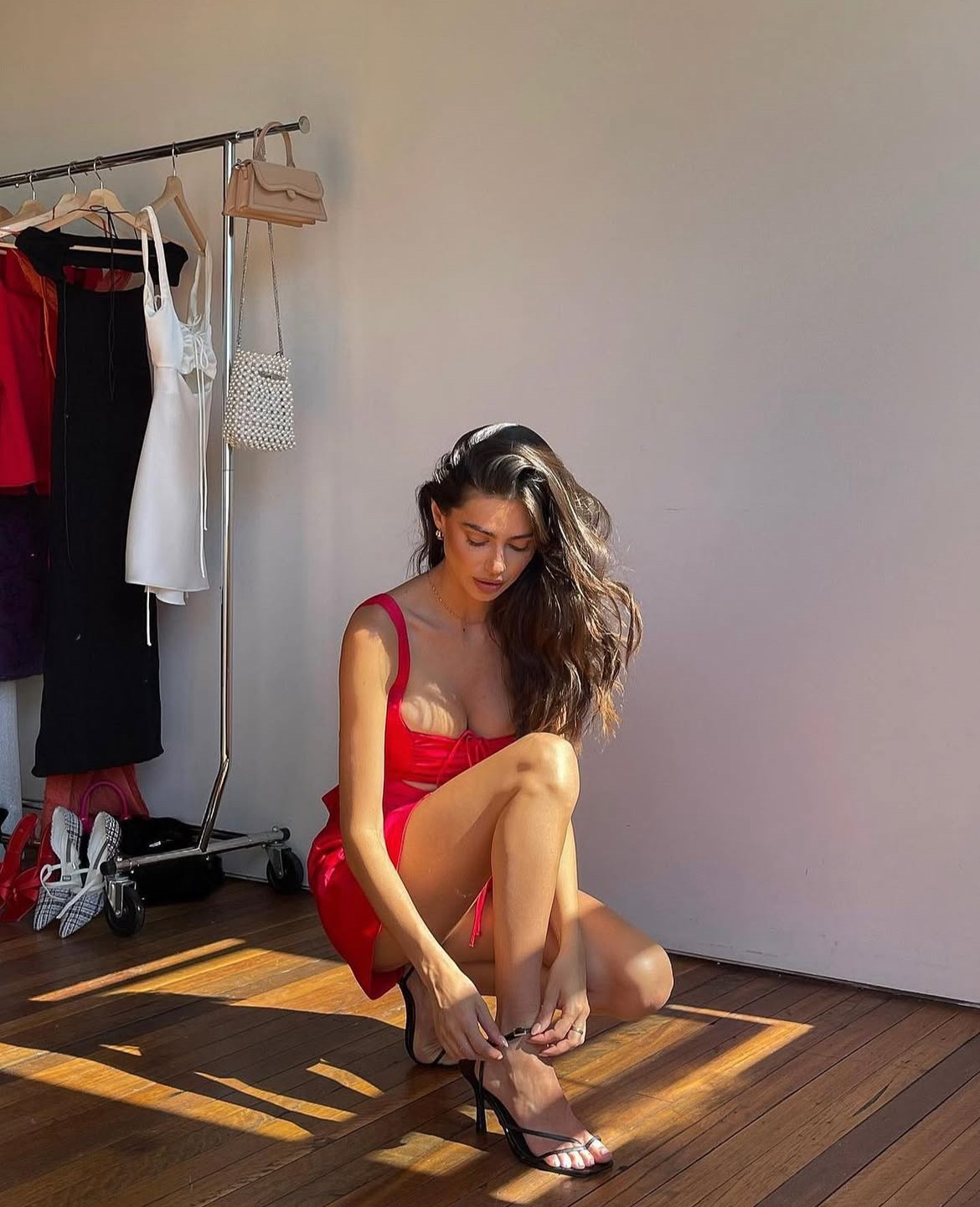 Valentina mini dress in red hu 2