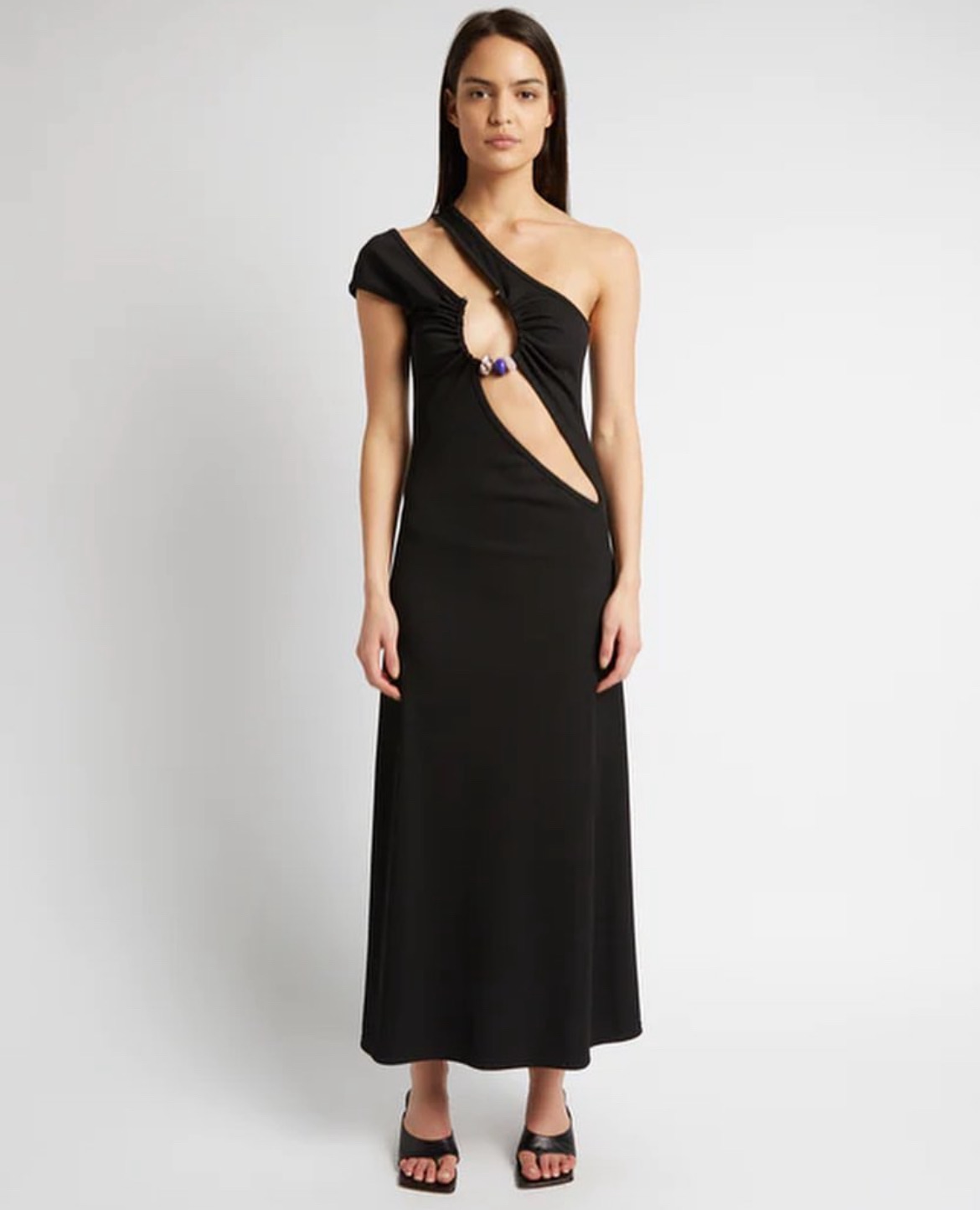 Quartz Split Ruched Tank Maxi Dress