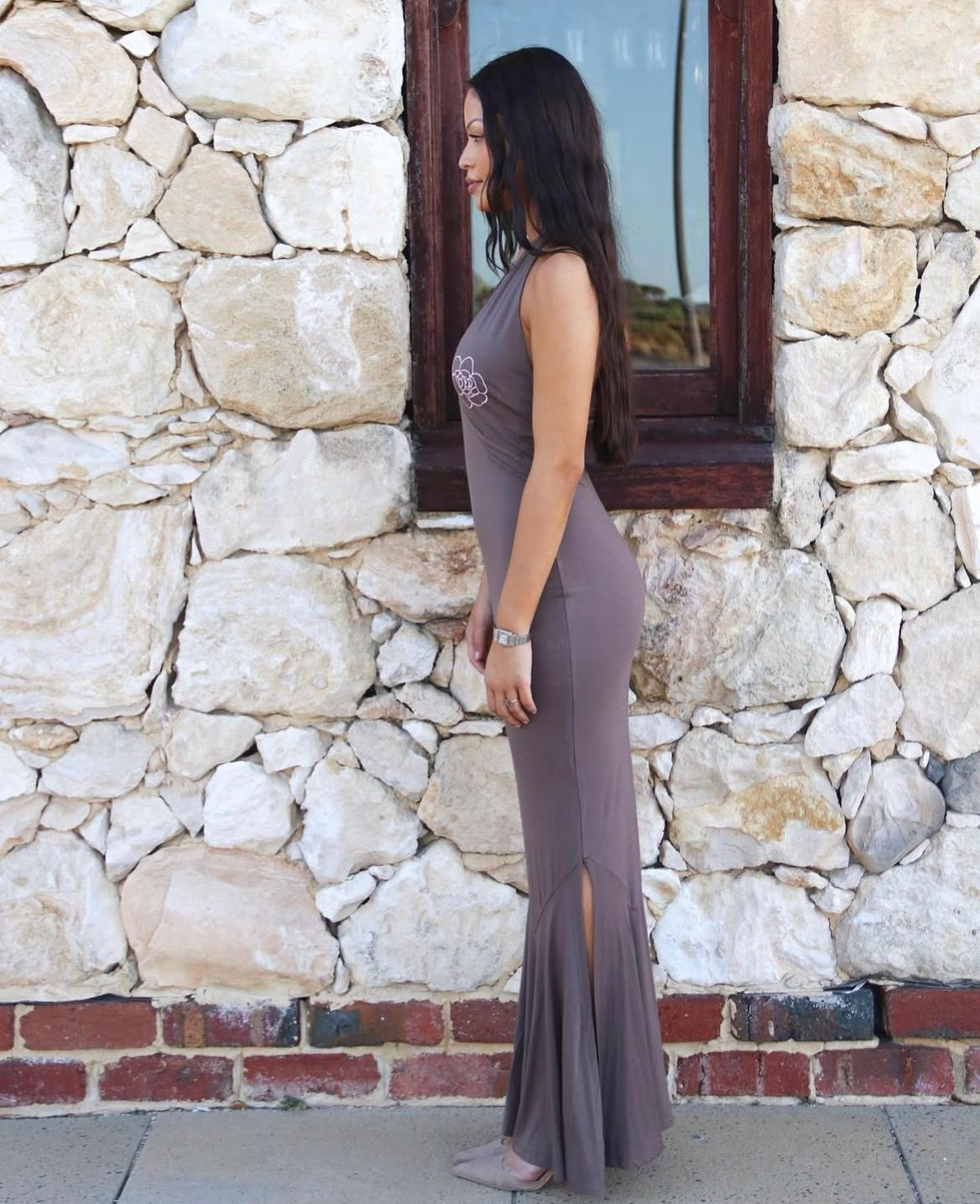 Maya Maxi Dress in Cocoa 4