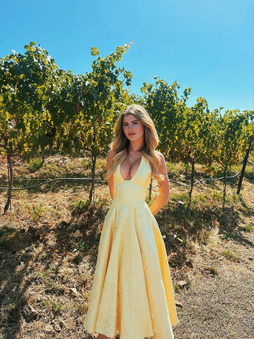 Effie Midi Dress in Lemon 3
