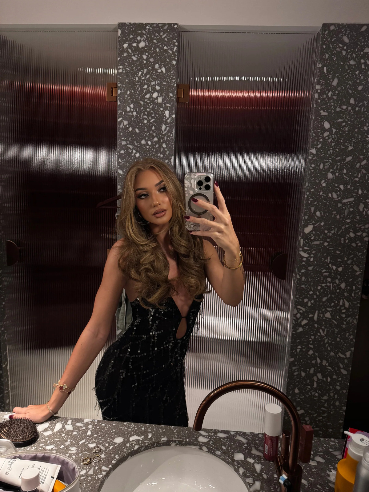 Onyx Black Sequin Dress