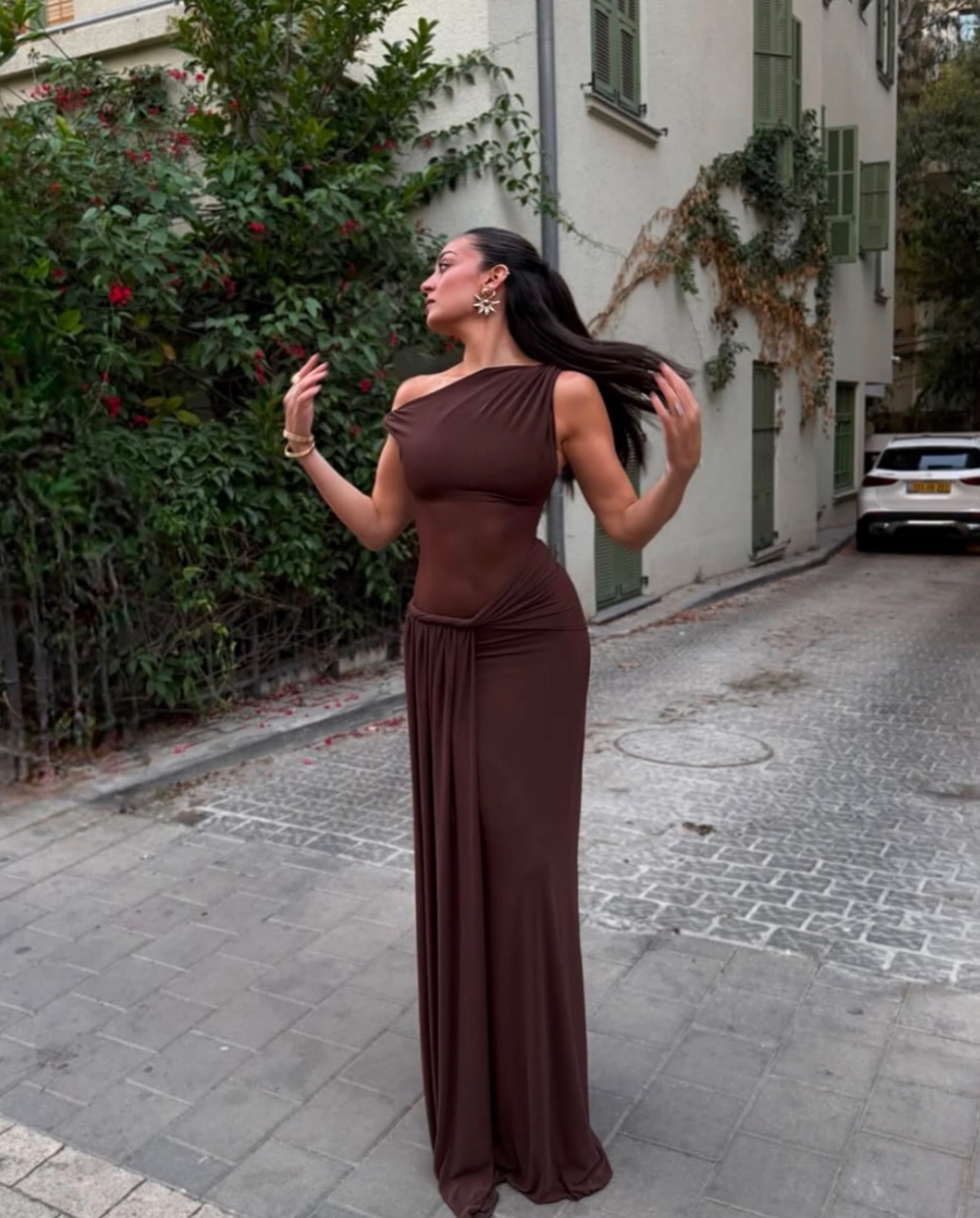 Sisal Dress in Espresso