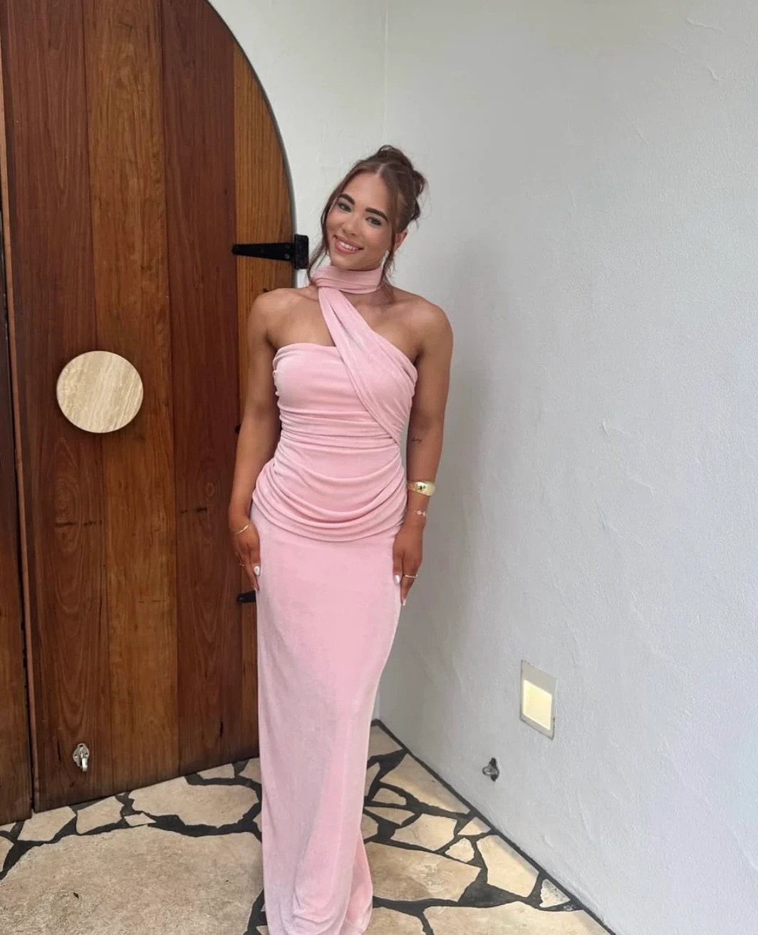The Iesha dress in blush