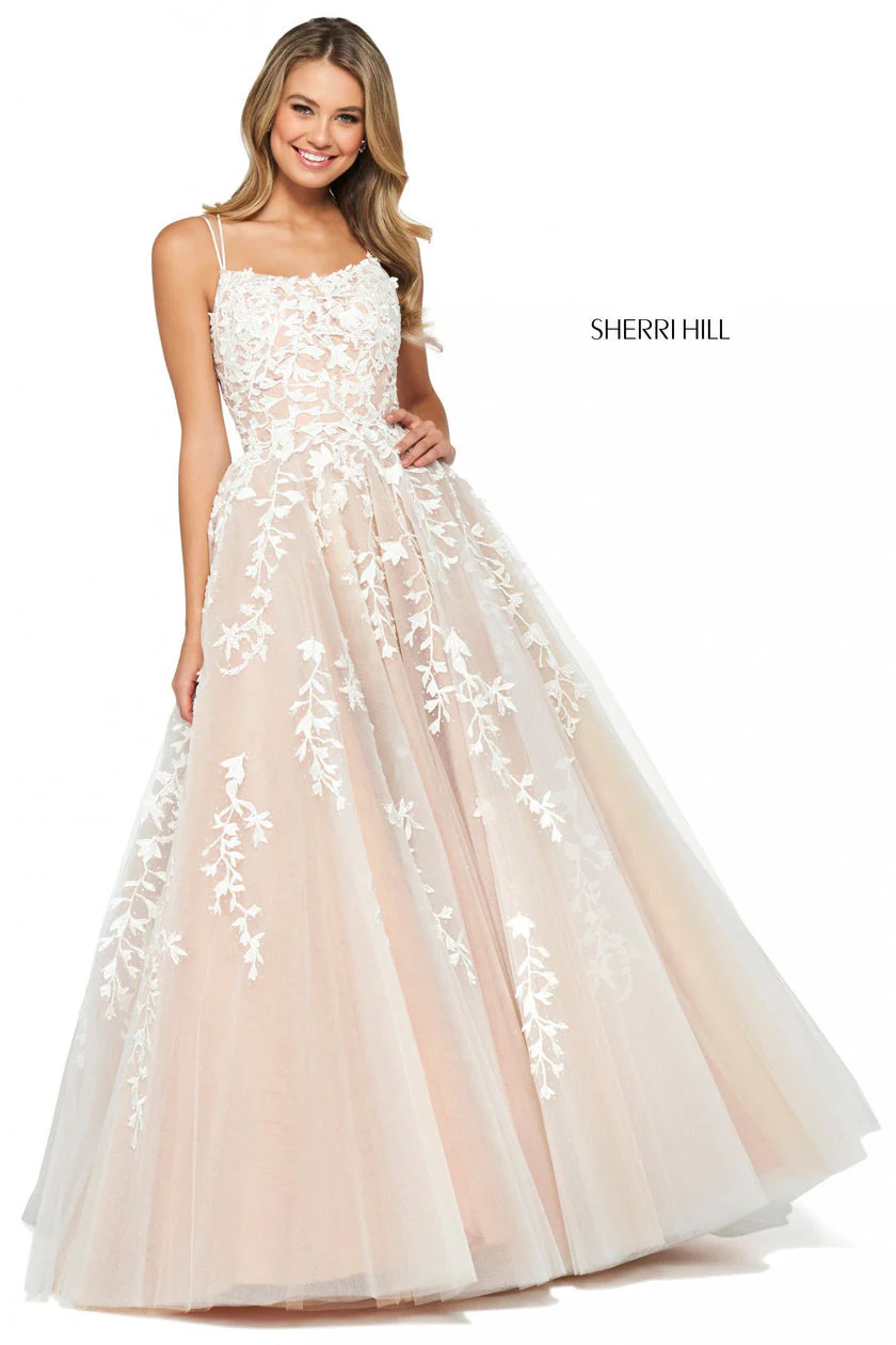 Tulle & Leaf Embroidered Ball Gown STYLE 53116 5