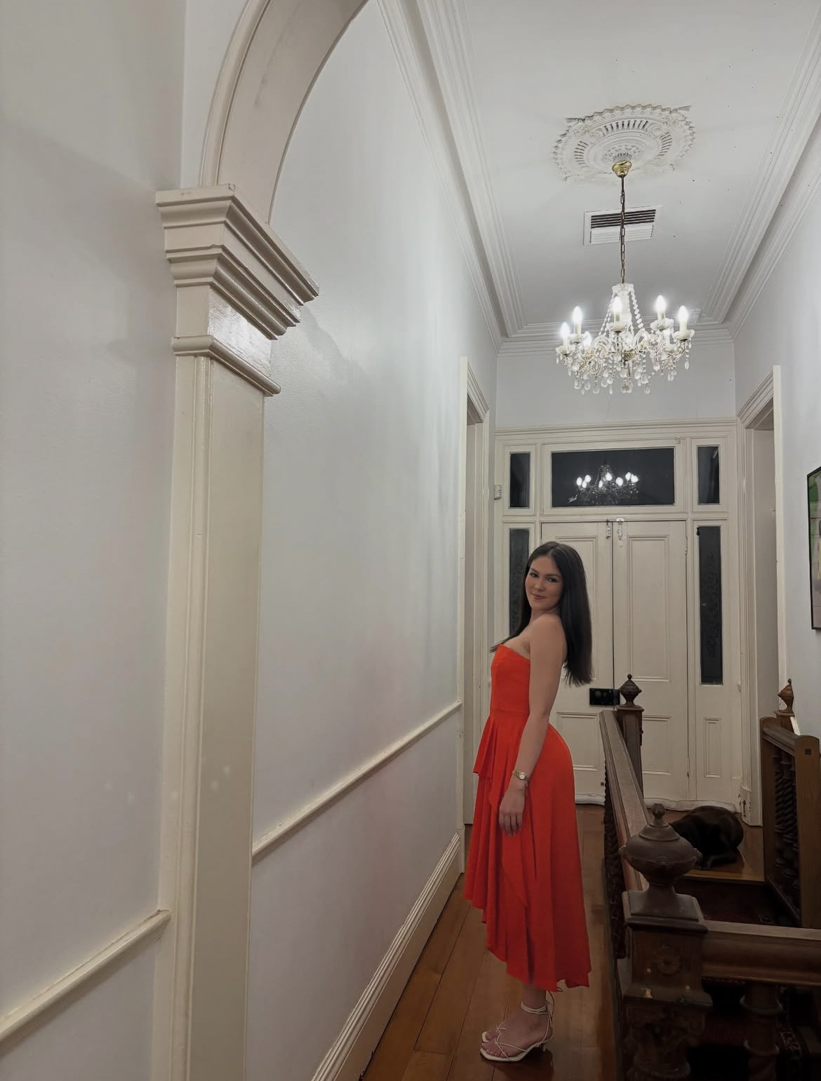 falls full strapless midi dress 2