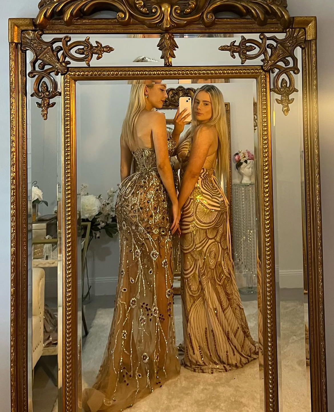 Alamour the label gold sequinned dress 2