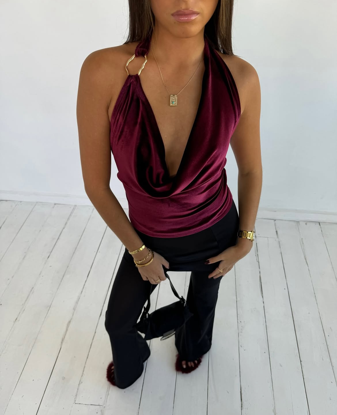 The Blinc1000 Dolce Vita Top in Burgundy