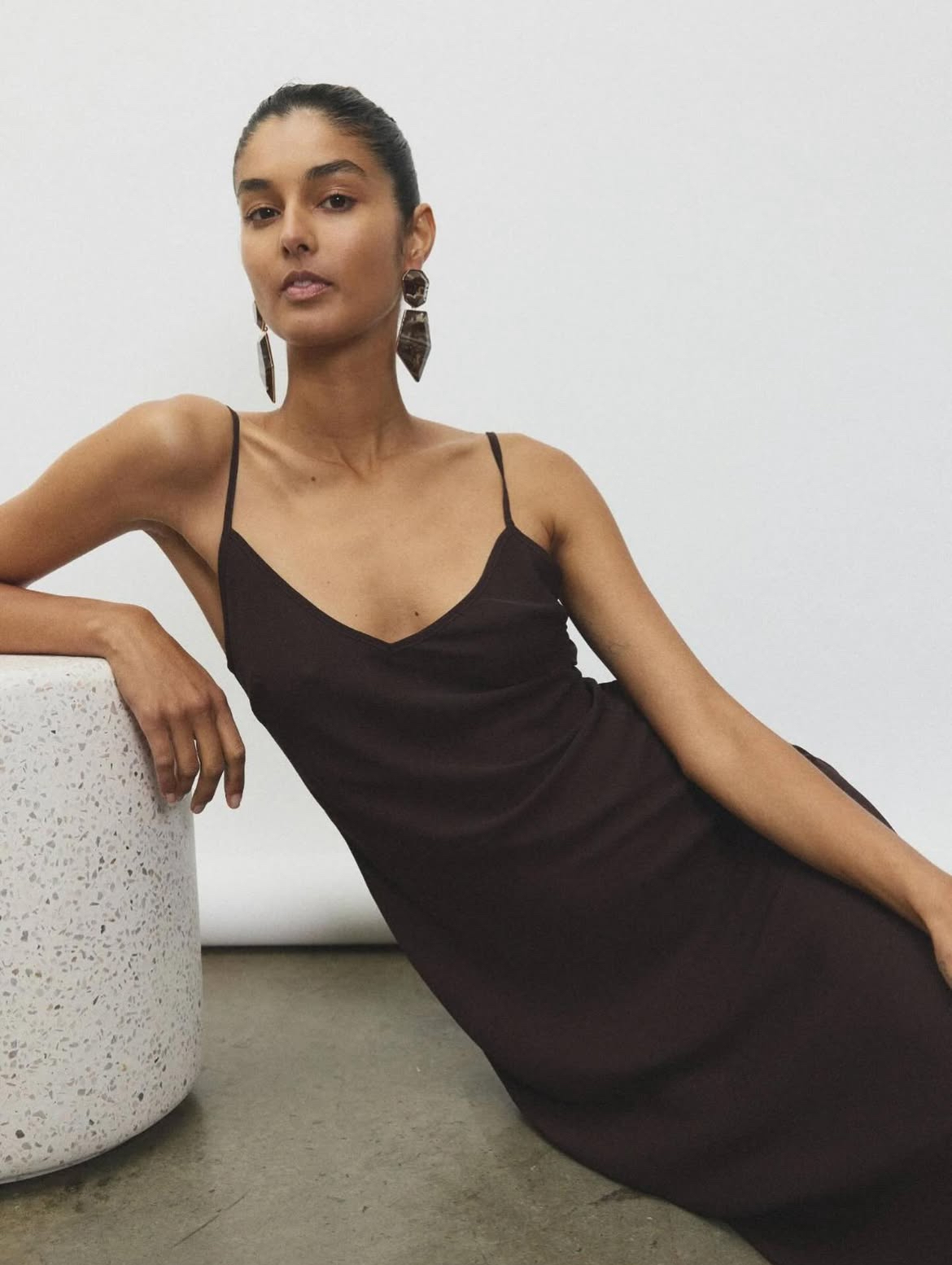 WITH HARPER LU Georgette Maxi Dress