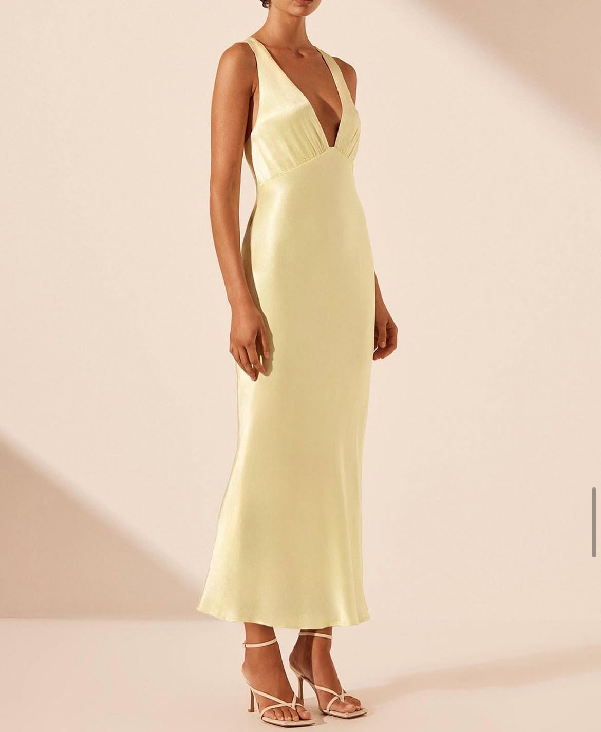 Lune Plunge Cross Back Midi Dress 3