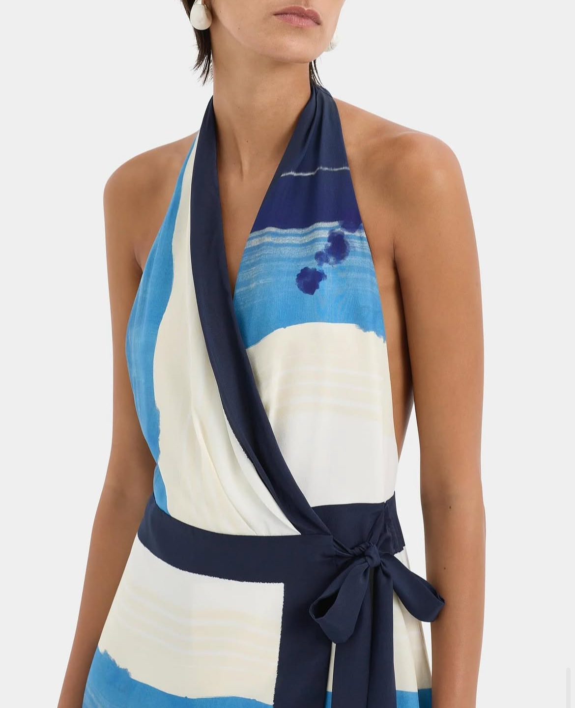SIR the label Mariner Wrap Halter Mini Dress