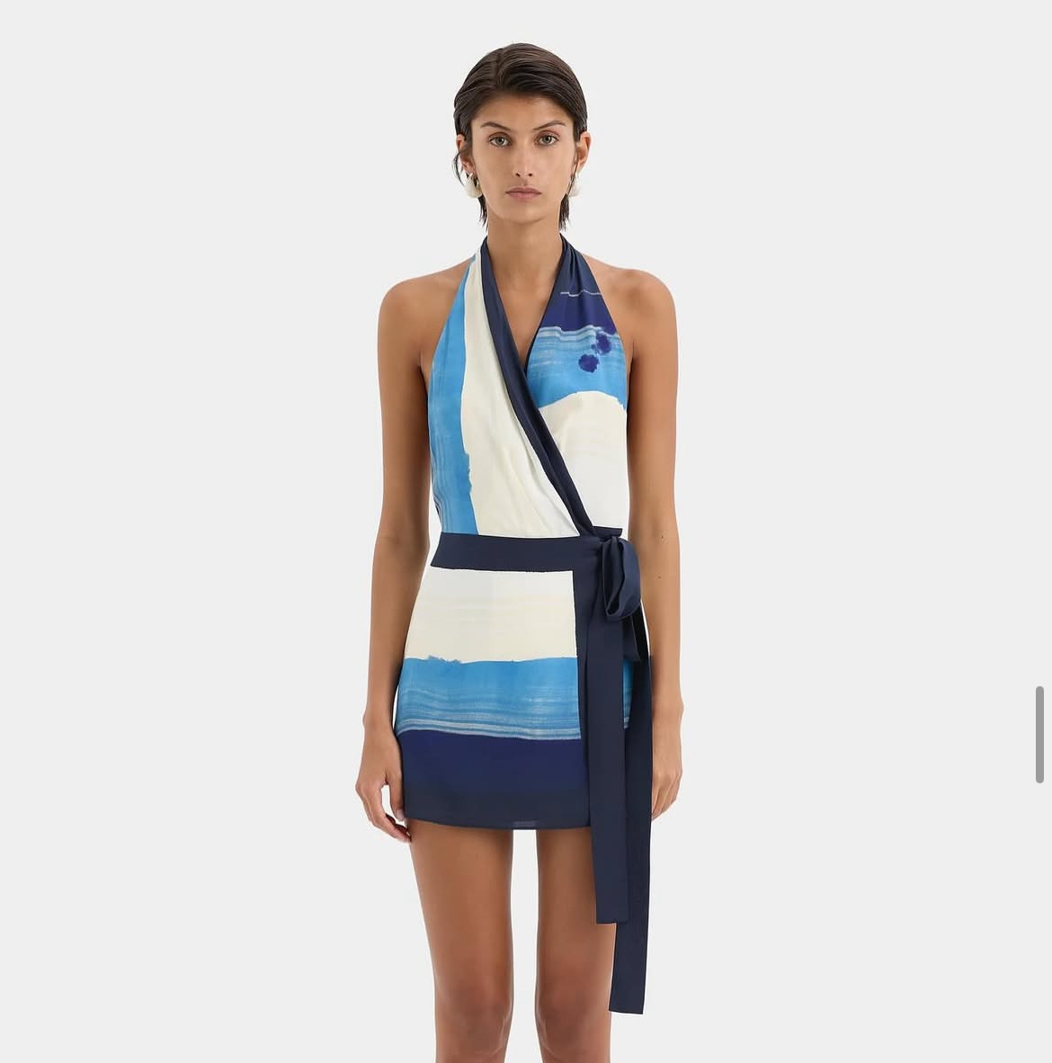 SIR the label Mariner Wrap Halter Mini Dress 3