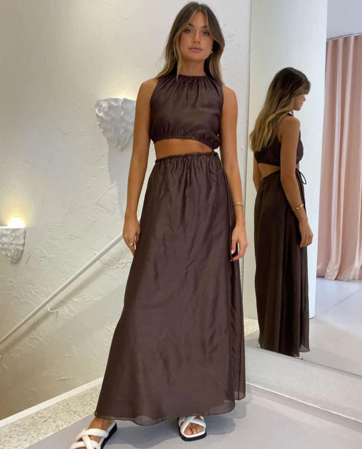 SIR 🤎 Anje Asymetrical Cut Out Dress 4