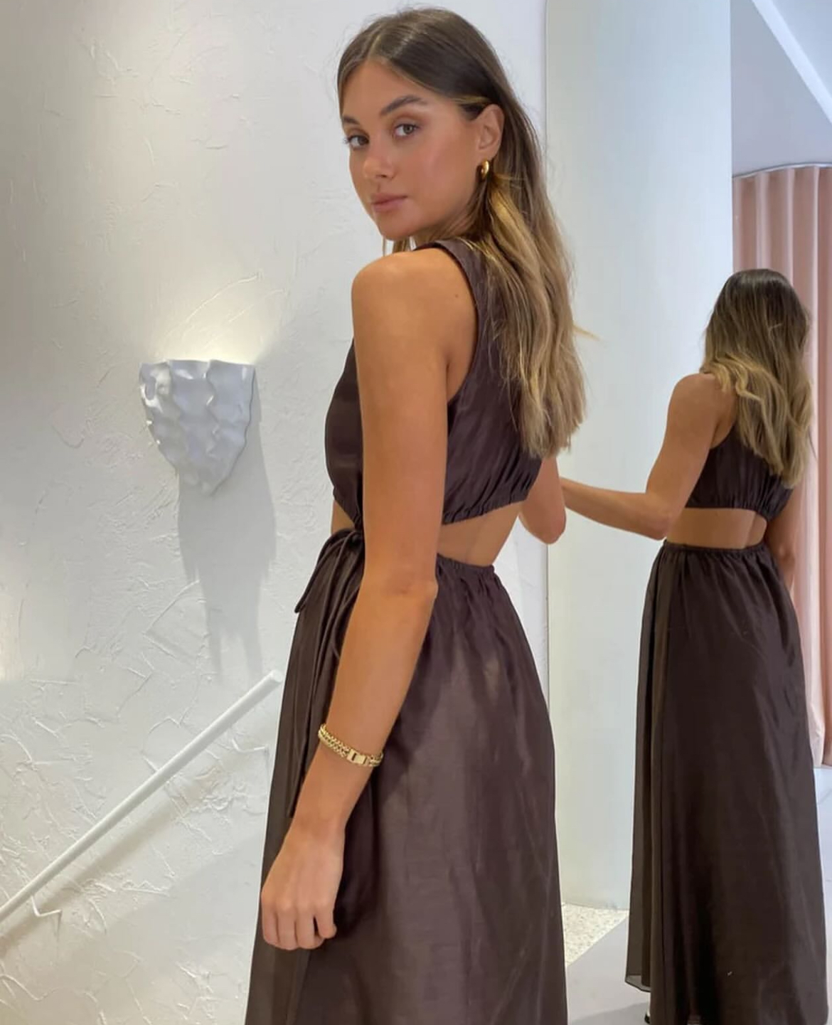 SIR 🤎 Anje Asymetrical Cut Out Dress 5