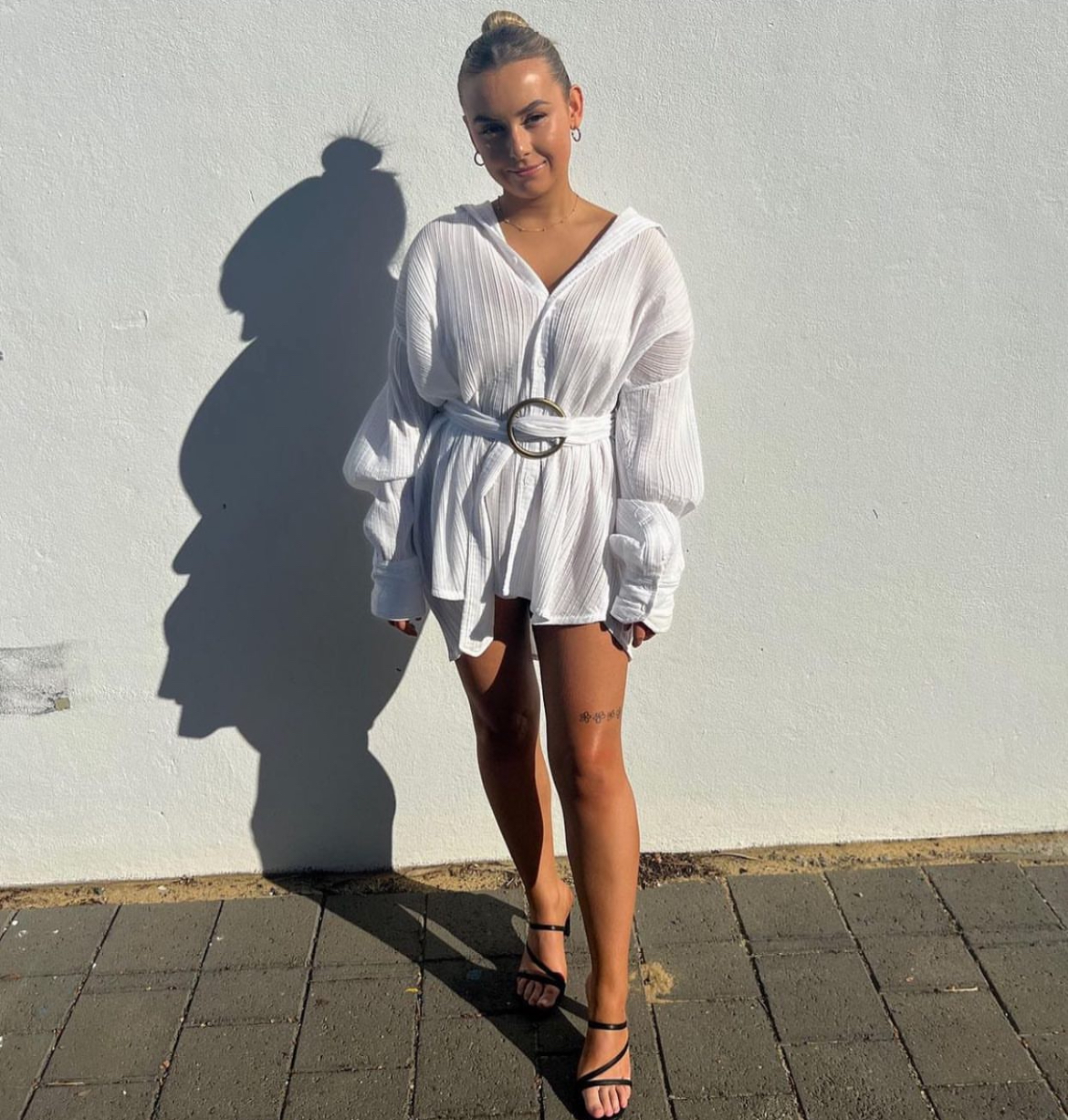 BAMBA SWIM Titan Shirt Dress in White 🥰