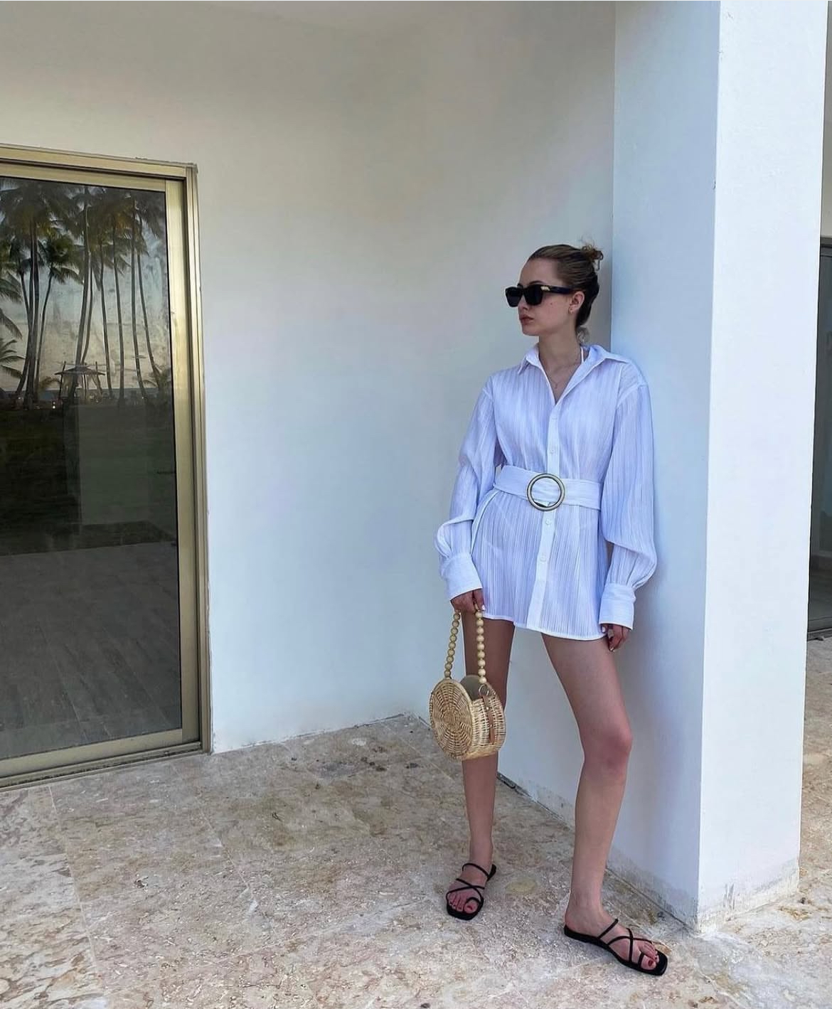 BAMBA SWIM Titan Shirt Dress in White 🥰 4
