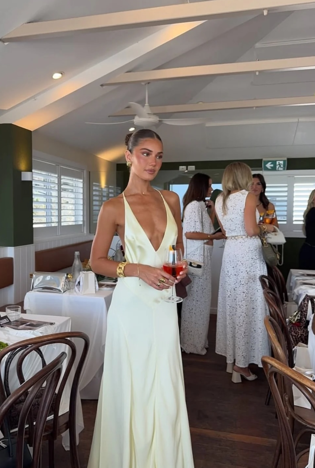 SNEAKY LINK X JAZ HAND V-Neck Maxi Dress