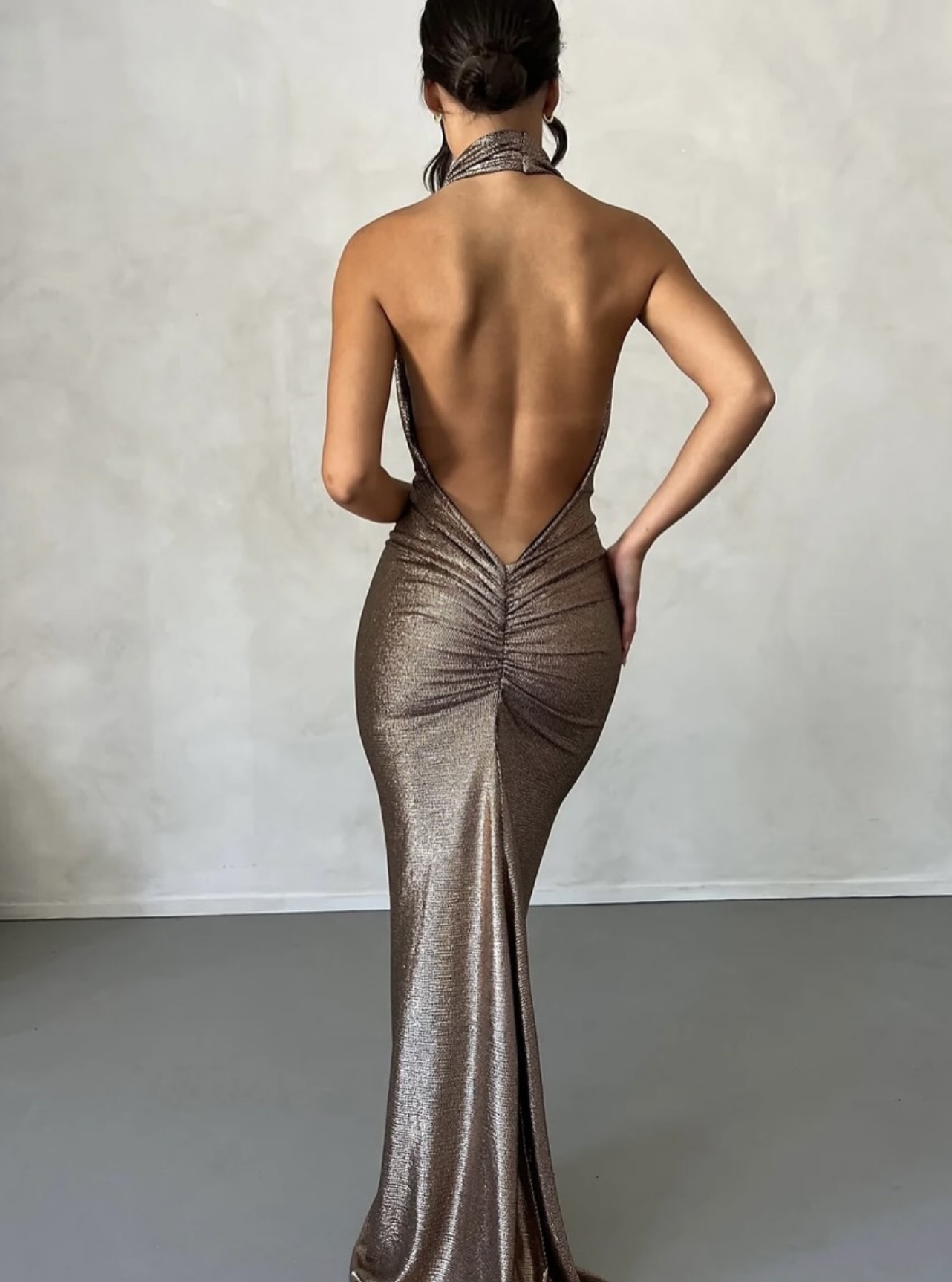 Melani The Label - Maria Maxi in Bronze Gold 2
