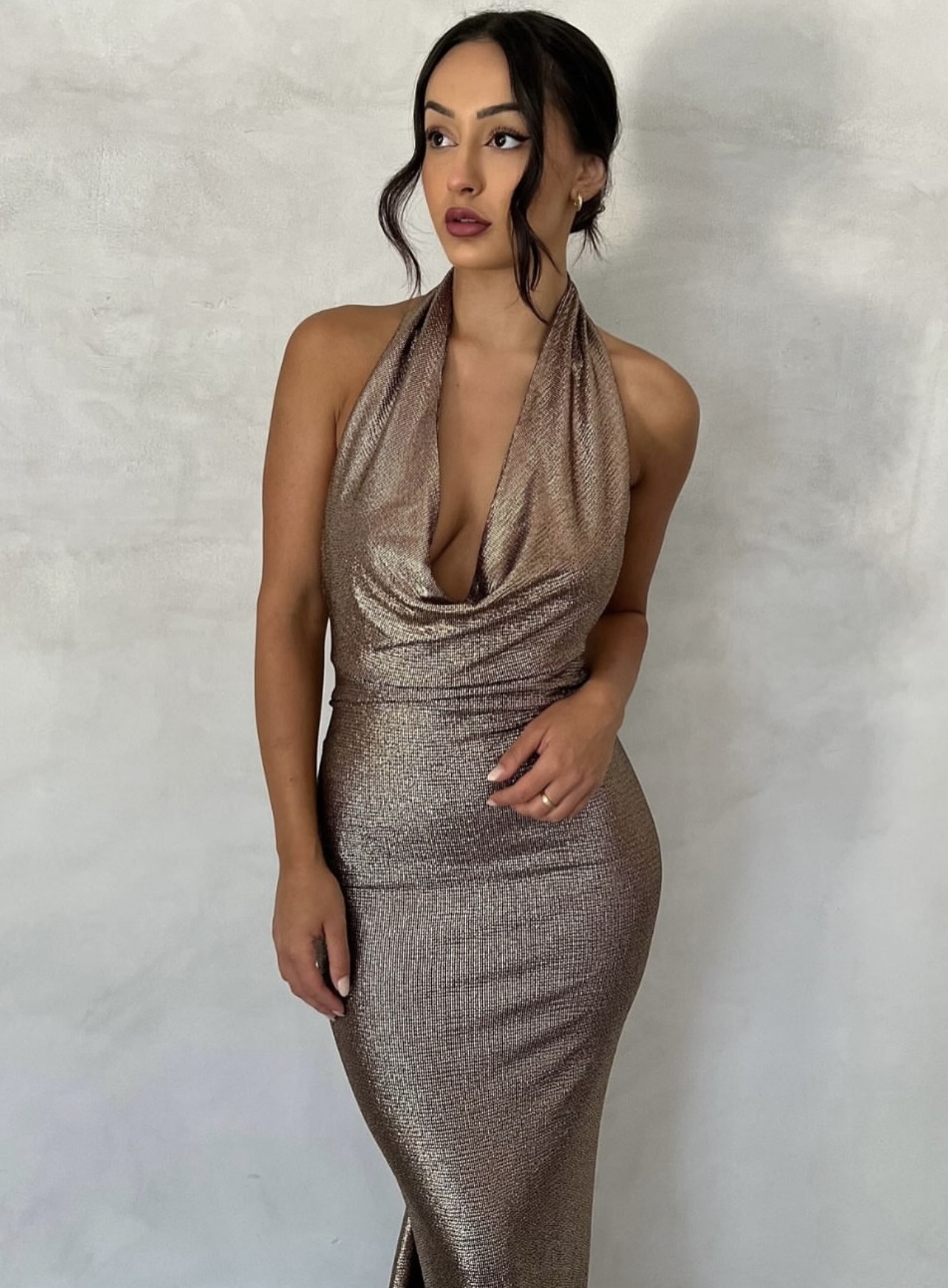 Melani The Label - Maria Maxi in Bronze Gold 3