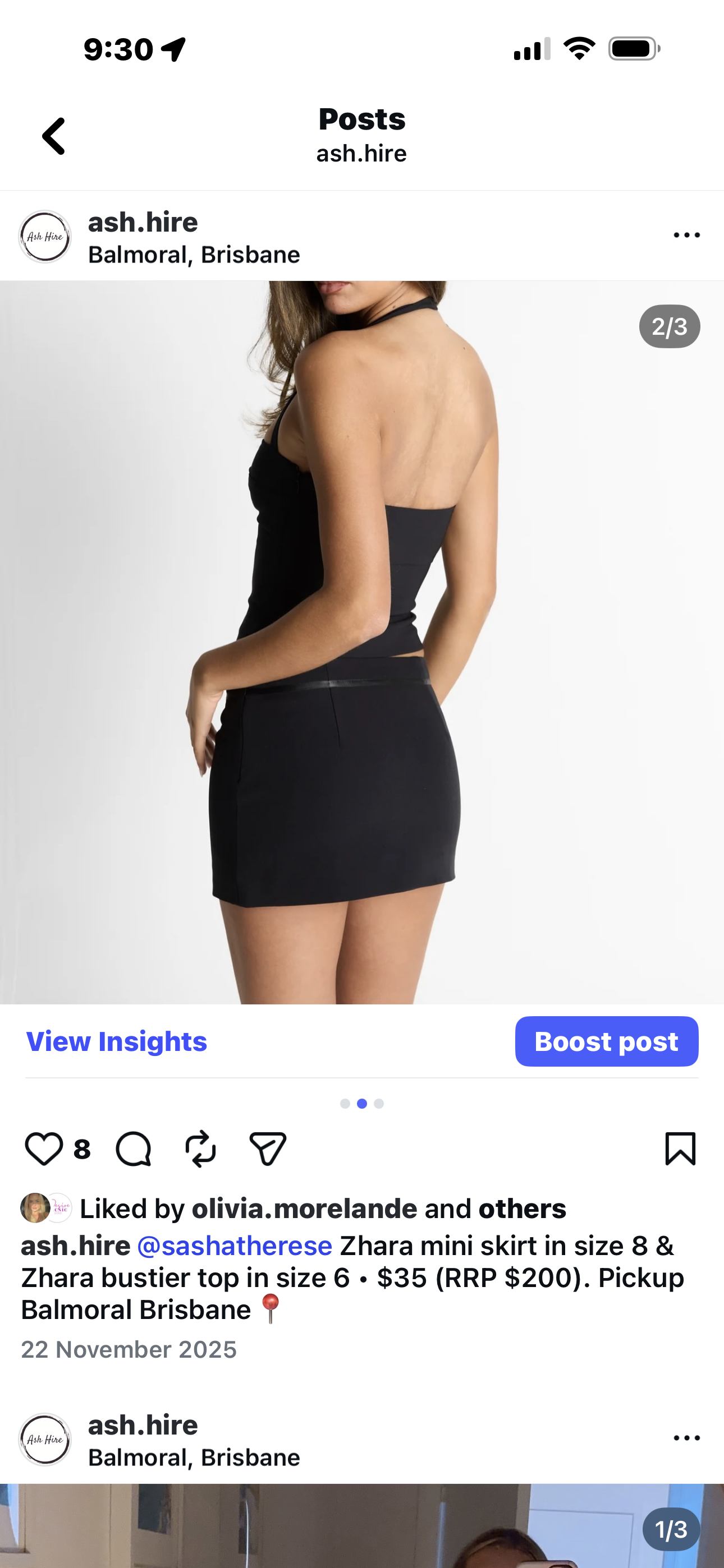 Sasha Therese Zhara mini skirt and bustier top / set 3