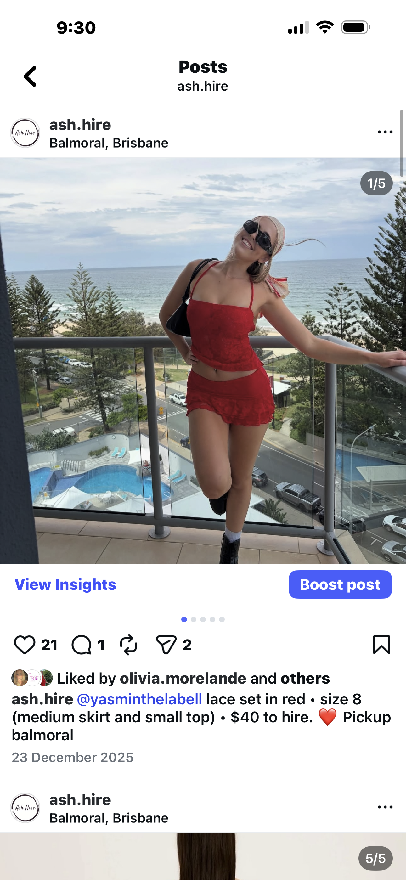 Jasmin the label lace set in red