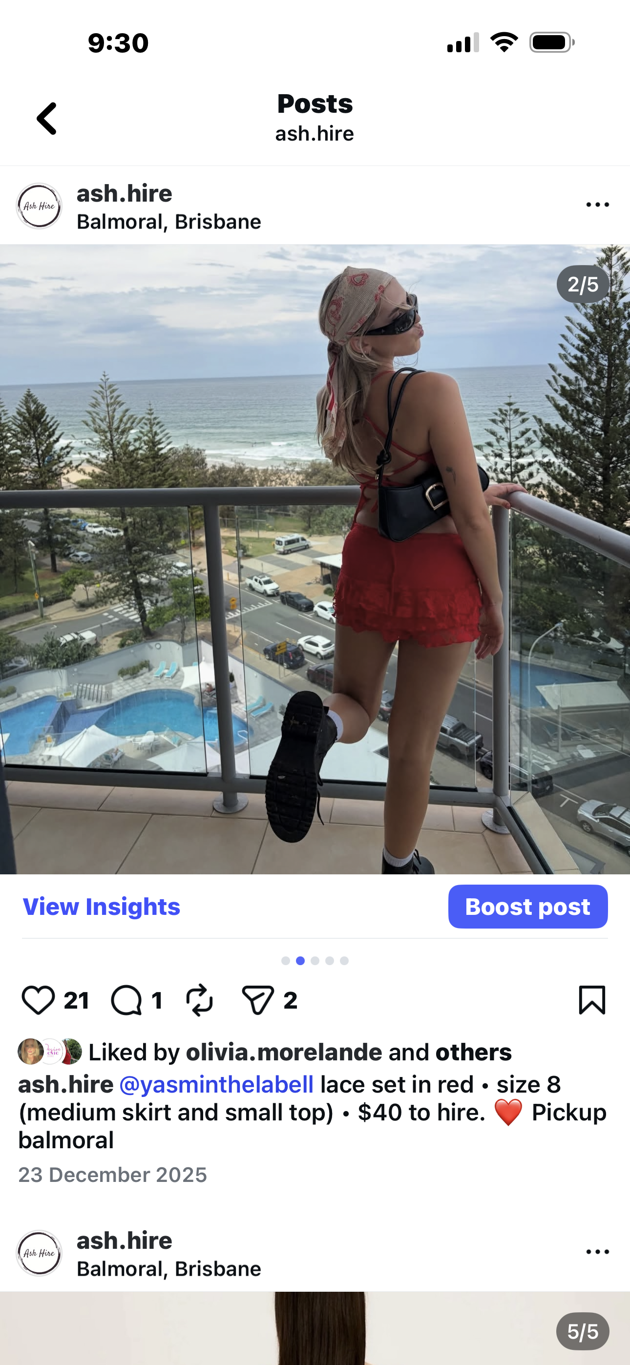 Jasmin the label lace set in red 4
