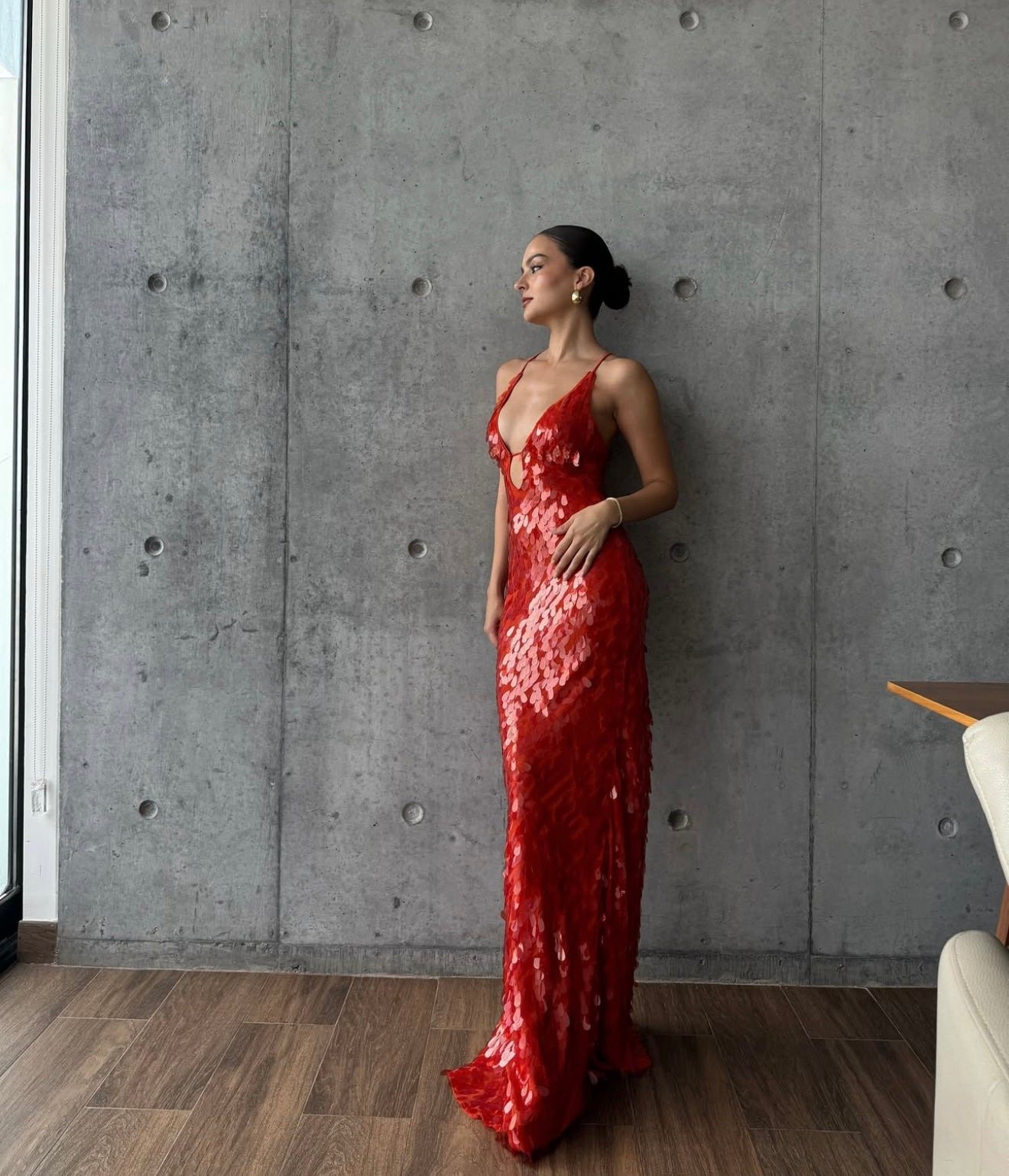 Misha Sapphire Sequin Maxi Dress 2