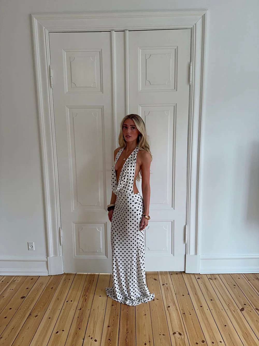 Design By Si Maltina Polka Dot Maxi Dress 5