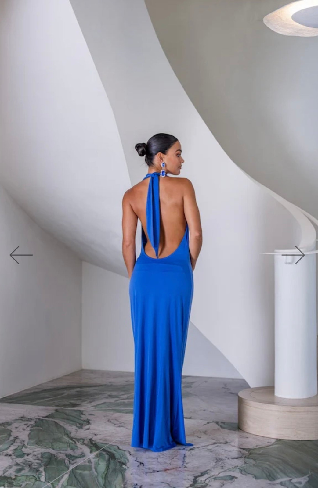 Saint Plunge Maxi Dress Sapphire 2