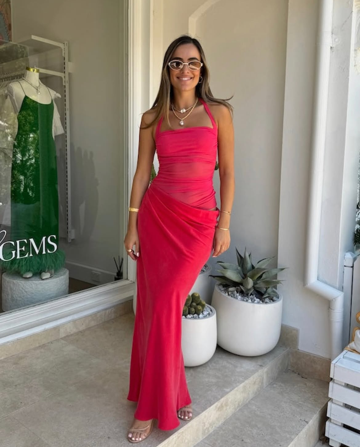 The BENNI Gina Halter Maxi in Watermelon 🍉 2