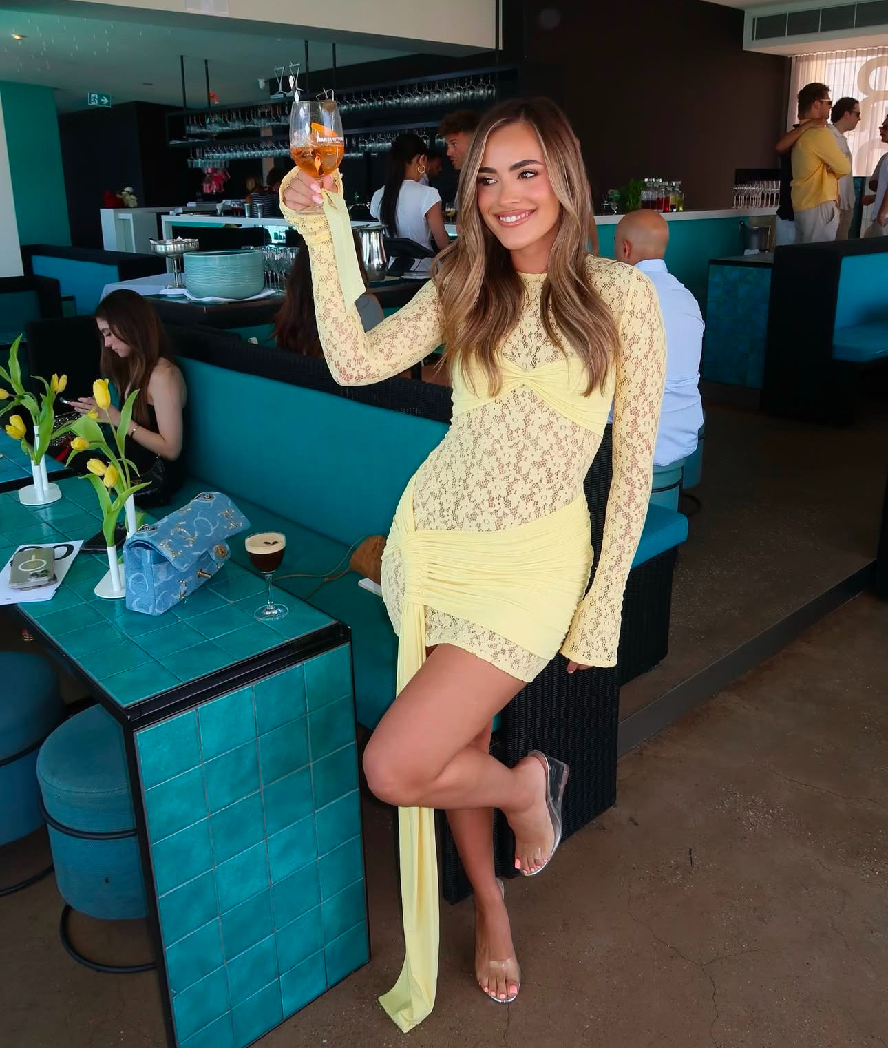 The Deconduarte Ortigia Mini Dress in Baby Yellow 💛 2