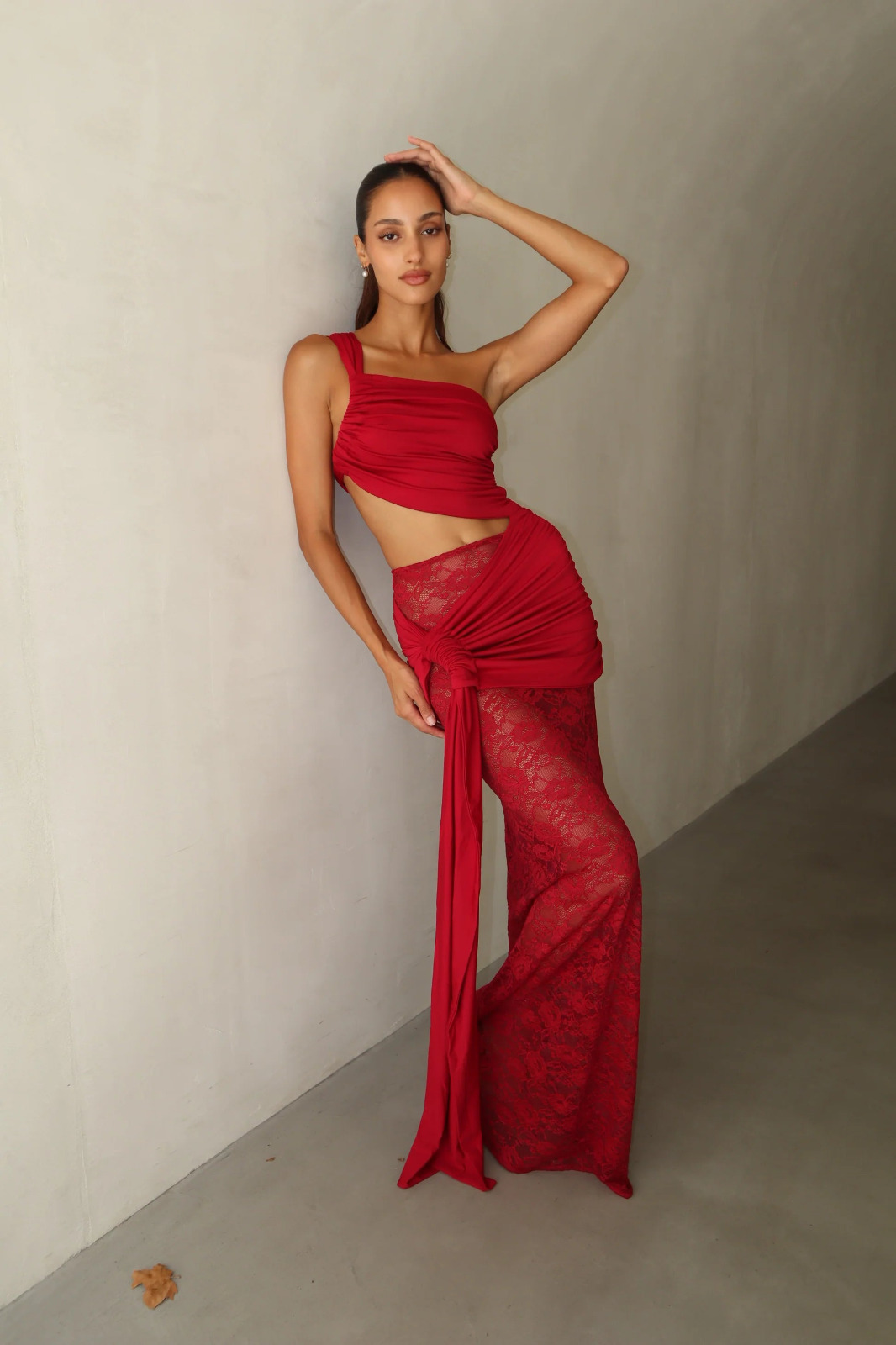 Deconduarte Paradiso Lace Maxi Dress Berry