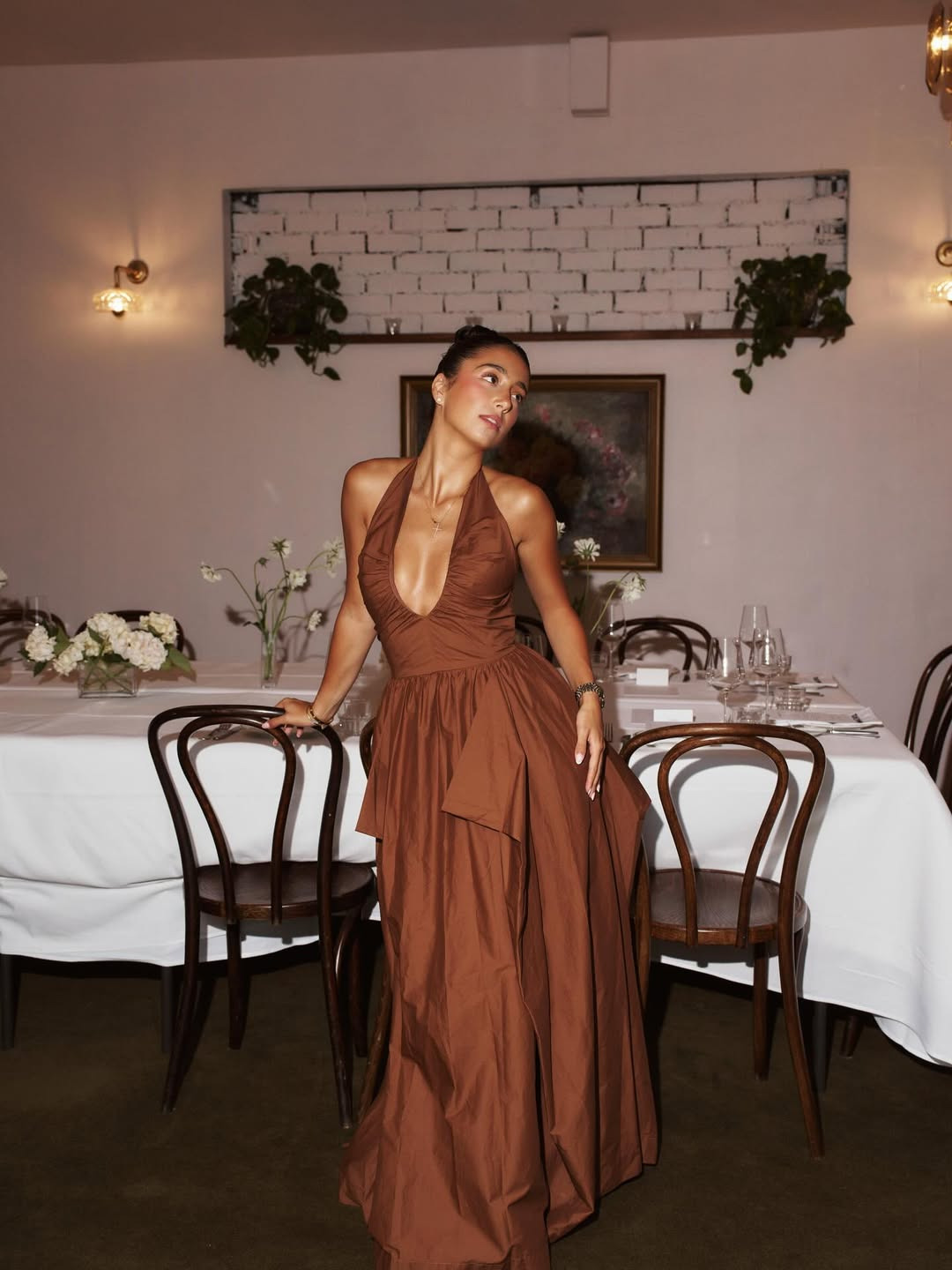 Manning Cartell Provence Halter Dress Cognac