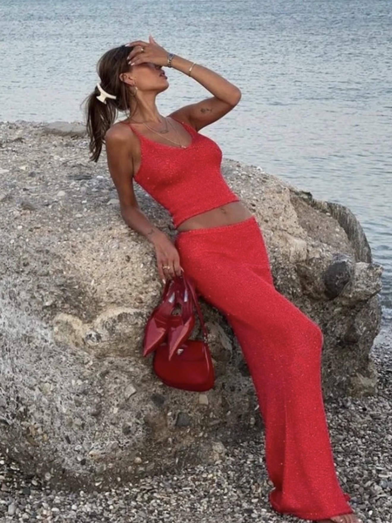 Red sequin maxi set 2