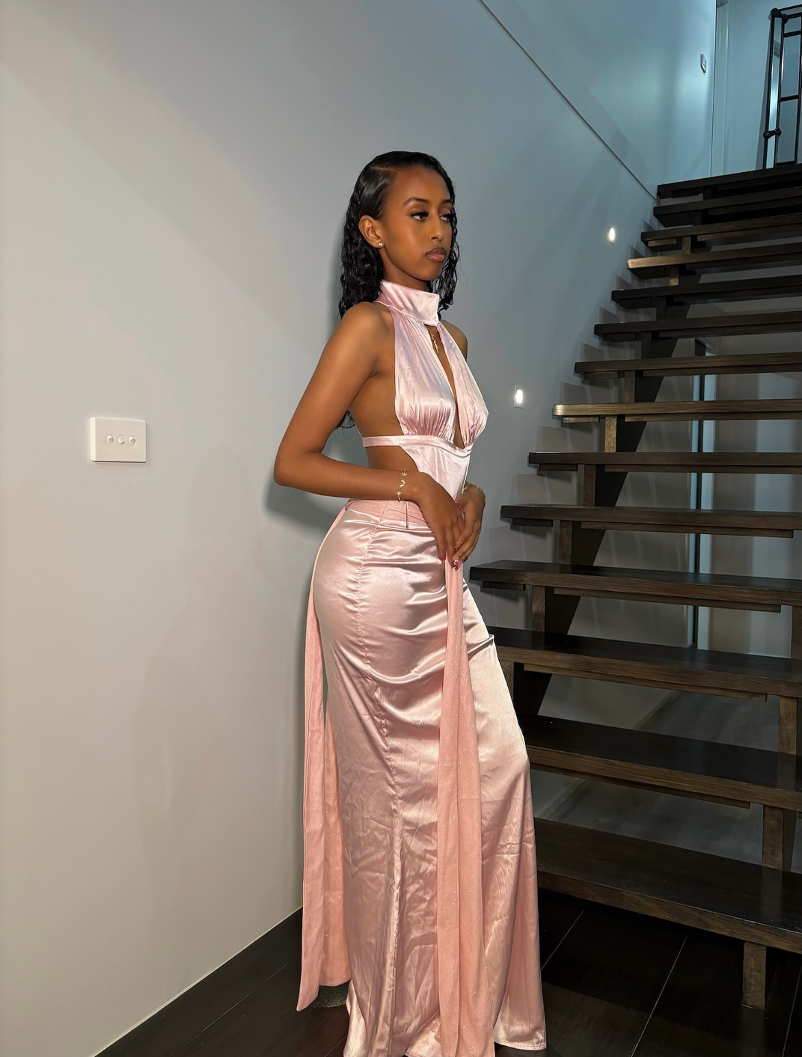 Camill Maxi Dress Baby Pink