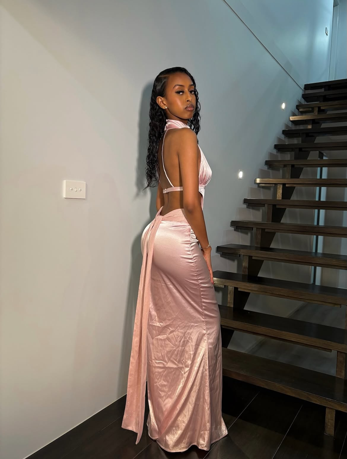 Camill Maxi Dress Baby Pink 2