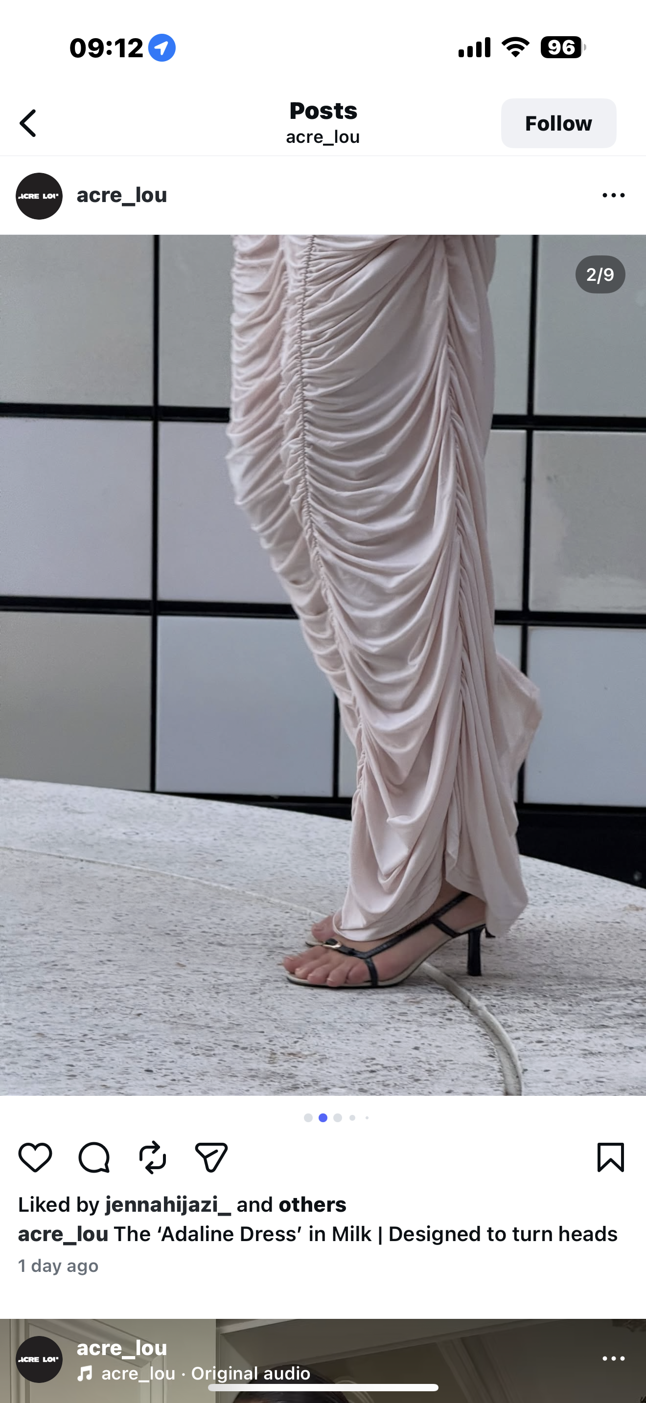 acre lou ADALINE MAXI  milk  dress 3