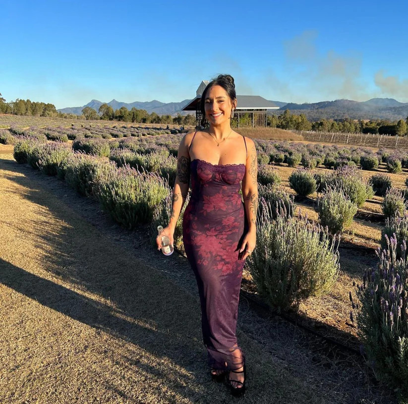 House Of CB Aiza Grape Floral Print Maxi Dress 2