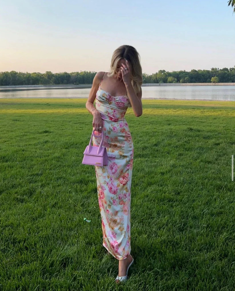 House Of CB Josefina Ivory Floral Maxi Dress 4