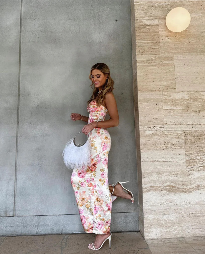 House Of CB Josefina Ivory Floral Maxi Dress 5