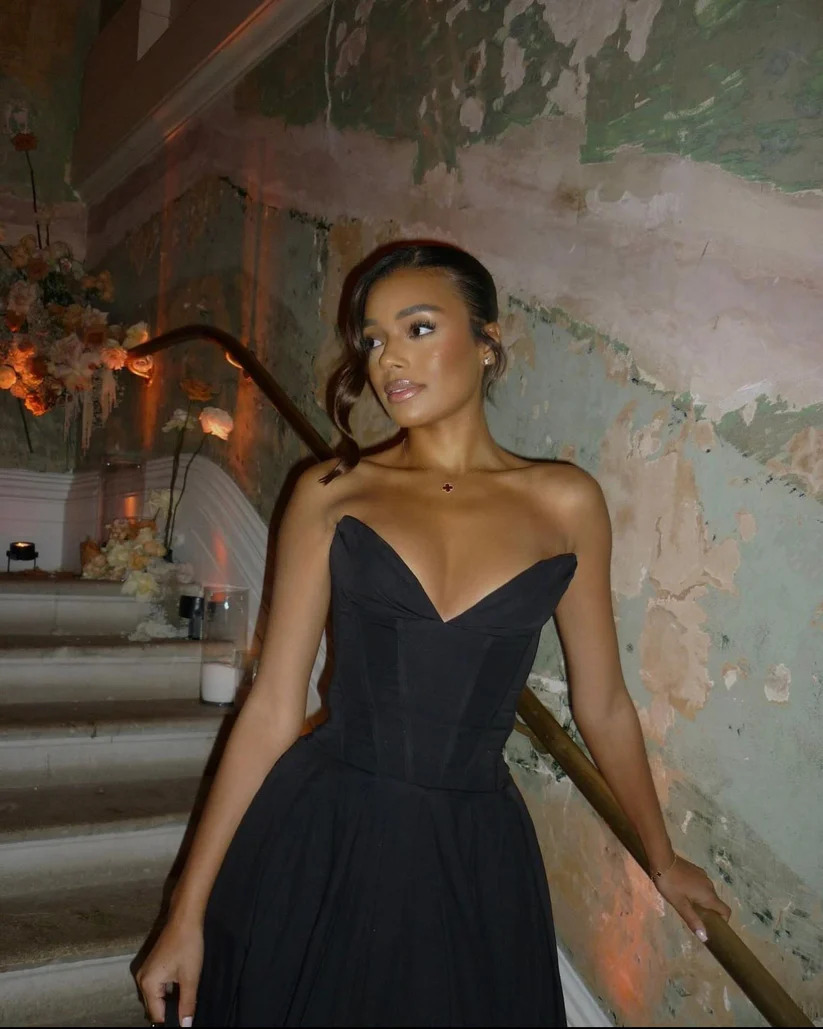 House Of CB Lady Strapless Midi Dress - Black 2