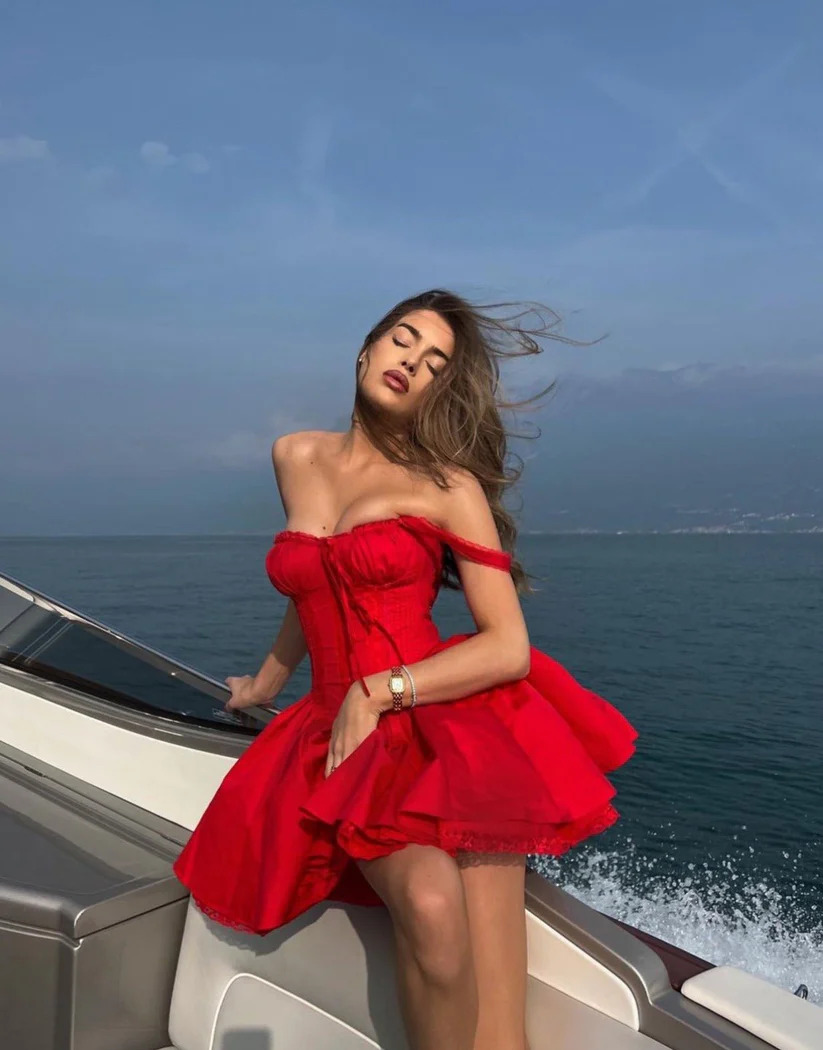 House Of CB Pietra Mini Dress - Cherry 2