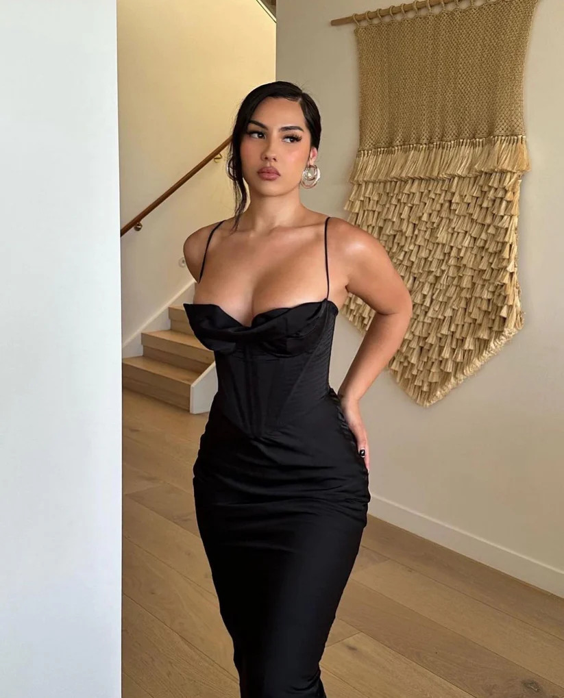 House Of CB Charmaine Corset Maxi Dress - Black 2