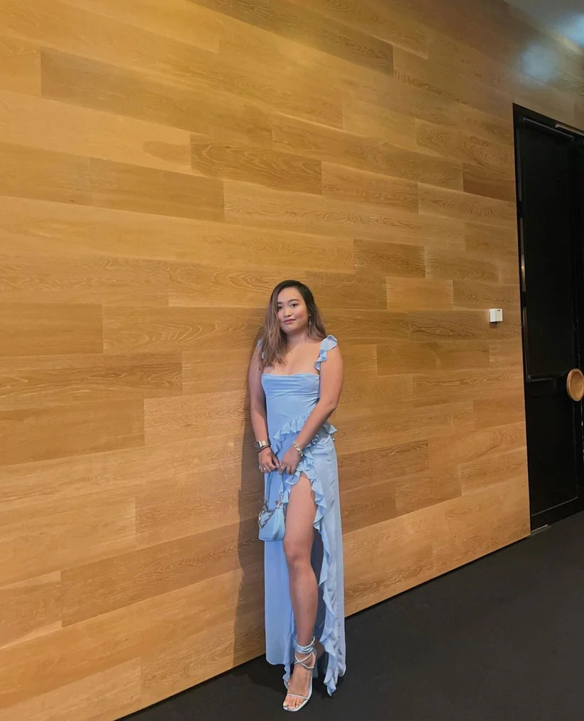House Of CB Ariela Ruffle Maxi Dress - Blue 3