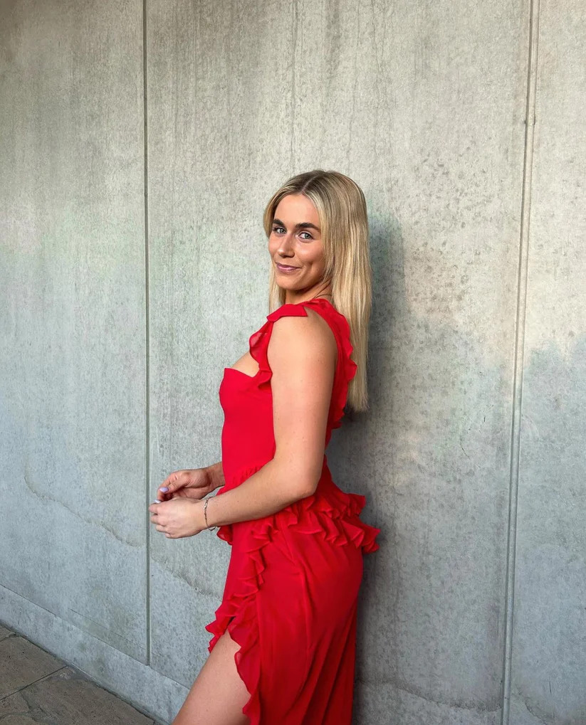 House Of CB Ariela Ruffle Maxi Dress - Red 2