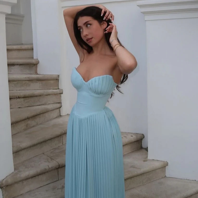 House Of CB Marcella Pleated Maxi Dress 4