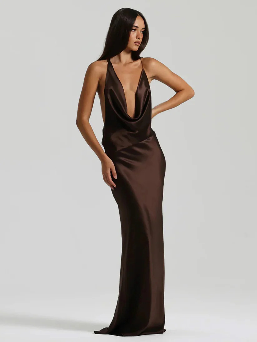 Natalie Rolt Gabi Gown - Brown