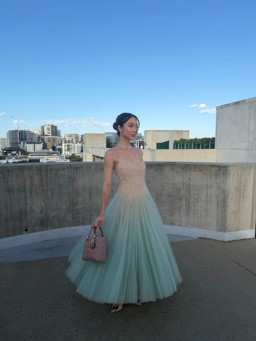 Montsand Mint Ombre Lace Midi Dress 3